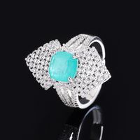 Luxurious Geometric Zircon Copper Wholesale Rings sku image 4