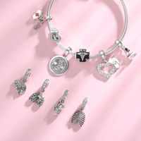 Retro Cross Heart Sterling Silver Inlay Zircon Pendants Jewelry Accessories main image 6