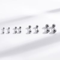 1 Pair Ear Cartilage Rings & Studs Simple Style Geometric 316 Stainless Steel  Plating main image 4