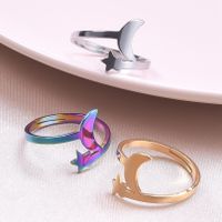 Wholesale Casual Star Moon Stainless Steel Open Ring main image 1