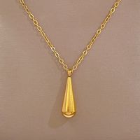 Wholesale Lady Geometric Titanium Steel Gold Plated Pendant Necklace sku image 1