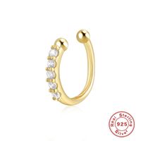 Wholesale Simple Style Geometric Water Droplets Flower Sterling Silver Zircon Nose Ring sku image 5