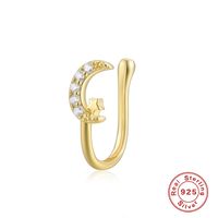 Wholesale Simple Style Geometric Water Droplets Flower Sterling Silver Zircon Nose Ring sku image 1