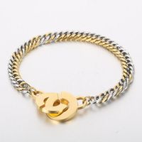 Simple Style Geometric Titanium Steel 18K Gold Plated Bracelets In Bulk sku image 27
