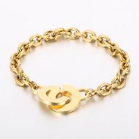 Simple Style Geometric Titanium Steel 18K Gold Plated Bracelets In Bulk sku image 28