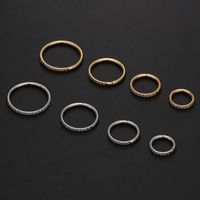 Simple Style Round Stainless Steel Inlay Zircon Nose Ring main image 4
