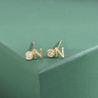 1 Set Simple Style Round Copper Inlay Zircon Ear Studs main image 4