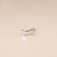 Wholesale Simple Style Solid Color Titanium Zircon Nose Studs main image 4