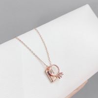 Simple Style Letter Copper Plating Gold Plated Pendant Necklace sku image 2