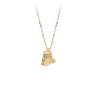 Simple Style Letter Copper Plating Gold Plated Pendant Necklace main image 2