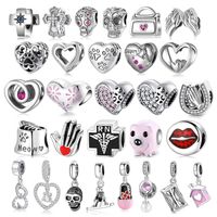 Casual Letter Heart Shape Sterling Silver Plating Jewelry Accessories main image 1