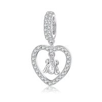 Casual Letter Heart Shape Sterling Silver Plating Jewelry Accessories sku image 7