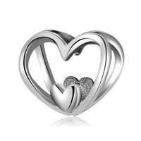 Casual Letter Heart Shape Sterling Silver Plating Jewelry Accessories sku image 1