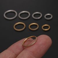 Simple Style Round Stainless Steel Inlay Zircon Nose Ring main image 6