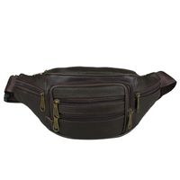 Men's Basic Solid Color Pu Leather Waist Bags main image 4
