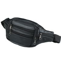 Men's Basic Solid Color Pu Leather Waist Bags sku image 1