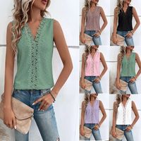 Women's Vest Sleeveless Blouses Patchwork Streetwear Solid Color main image 1