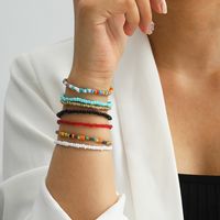 Creative And Fashionable Jewelry Bohemian Style Rice Bead Set Bracelet Color Jewelry Wholesale Nihaojewelry sku image 3