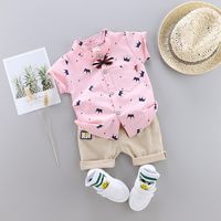 Casual Crown Cotton Boys Clothing Sets main image 5