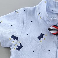 Casual Crown Cotton Boys Clothing Sets main image 2