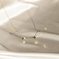 Mama Simple Style Letter Sterling Silver Plating Inlay Zircon Necklace main image 3