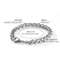 Hip-hop Geometric Stainless Steel Chain Men's Bracelets main image 4