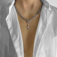 Ins-stil Geometrisch Titan Stahl Überzug Unisex Halskette Mit Anhänger main image 4