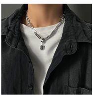 Ins-stil Geometrisch Titan Stahl Überzug Unisex Halskette Mit Anhänger main image 3