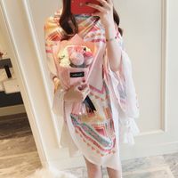 Women's Ethnic Style Flower Thick Twill Cotton Printing Shawl sku image 29