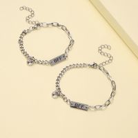 1 Pair Fashion Letter Stainless Steel Handmade Bracelets main image 2