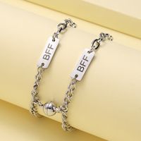 1 Pair Fashion Letter Stainless Steel Handmade Bracelets main image 3