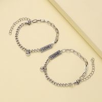 1 Pair Fashion Letter Stainless Steel Handmade Bracelets main image 4
