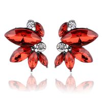 1 Pair Fashion Butterfly Alloy Plating Artificial Crystal Women's Drop Earrings sku image 1