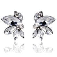 1 Pair Fashion Butterfly Alloy Plating Artificial Crystal Women's Drop Earrings sku image 7