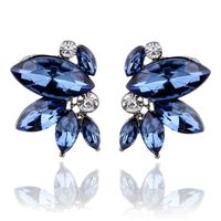 1 Pair Fashion Butterfly Alloy Plating Artificial Crystal Women's Drop Earrings sku image 8