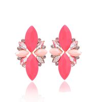 1 Pair Glam Geometric Alloy Plating Artificial Crystal Resin Women's Drop Earrings sku image 12