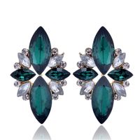 1 Pair Glam Geometric Alloy Plating Artificial Crystal Resin Women's Drop Earrings sku image 3
