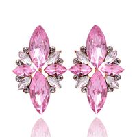 1 Pair Glam Geometric Alloy Plating Artificial Crystal Resin Women's Drop Earrings sku image 20