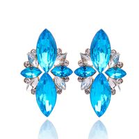 1 Pair Glam Geometric Alloy Plating Artificial Crystal Resin Women's Drop Earrings sku image 17