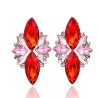 1 Pair Glam Geometric Alloy Plating Artificial Crystal Resin Women's Drop Earrings sku image 19