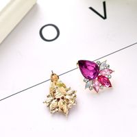 1 Pair Glam Water Droplets Inlay Alloy Artificial Crystal Drop Earrings main image 3