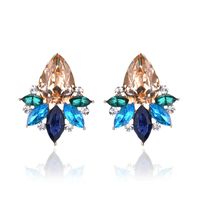 1 Pair Glam Water Droplets Inlay Alloy Artificial Crystal Drop Earrings sku image 7