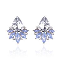 1 Pair Glam Water Droplets Inlay Alloy Artificial Crystal Drop Earrings sku image 3