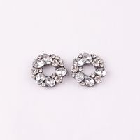1 Pair Fashion Round Alloy Inlay Acrylic Artificial Crystal Women's Ear Studs sku image 5