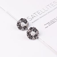 1 Pair Fashion Round Alloy Inlay Acrylic Artificial Crystal Women's Ear Studs main image 3