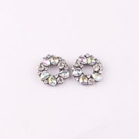 1 Pair Fashion Round Alloy Inlay Acrylic Artificial Crystal Women's Ear Studs sku image 12