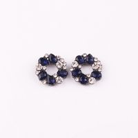 1 Pair Fashion Round Alloy Inlay Acrylic Artificial Crystal Women's Ear Studs sku image 6