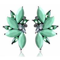 1 Pair Glam Geometric Alloy Inlay Artificial Crystal Resin Women's Drop Earrings main image 5