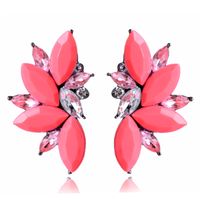 1 Pair Glam Geometric Alloy Inlay Artificial Crystal Resin Women's Drop Earrings sku image 28