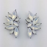 1 Pair Glam Geometric Alloy Inlay Artificial Crystal Resin Women's Drop Earrings sku image 5